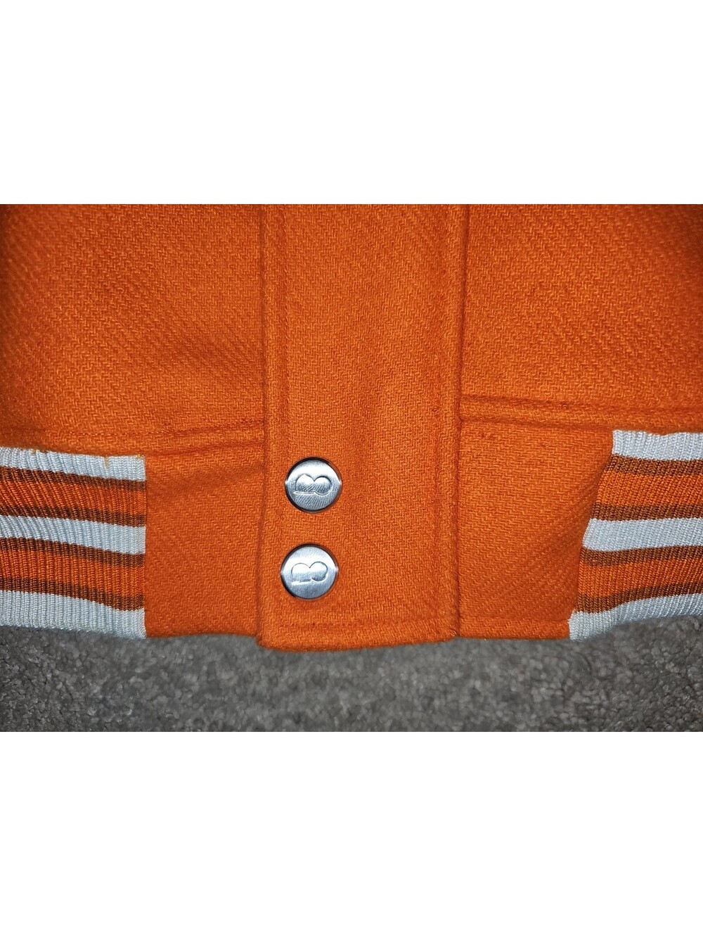 NEW Nike Naomi Osaka Full Zip Varsity Wool Jacket Orange Size Medium HV2058-893 - Picture 3 of 9